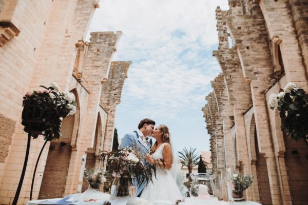 The bride kiss from a different perspective.