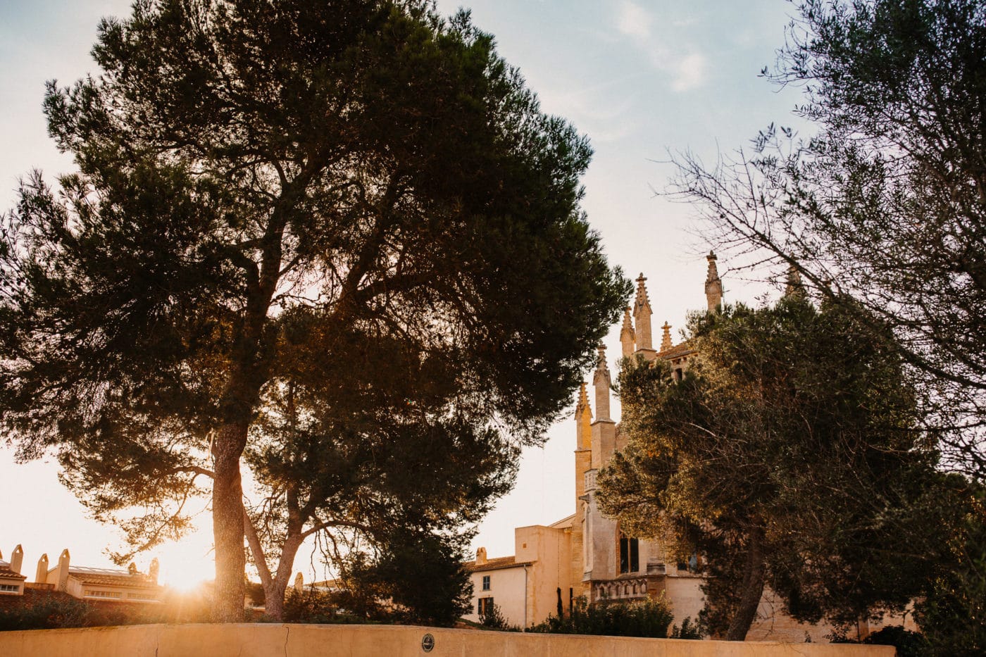 View of the church from the wedding location Hotel Sa Torre