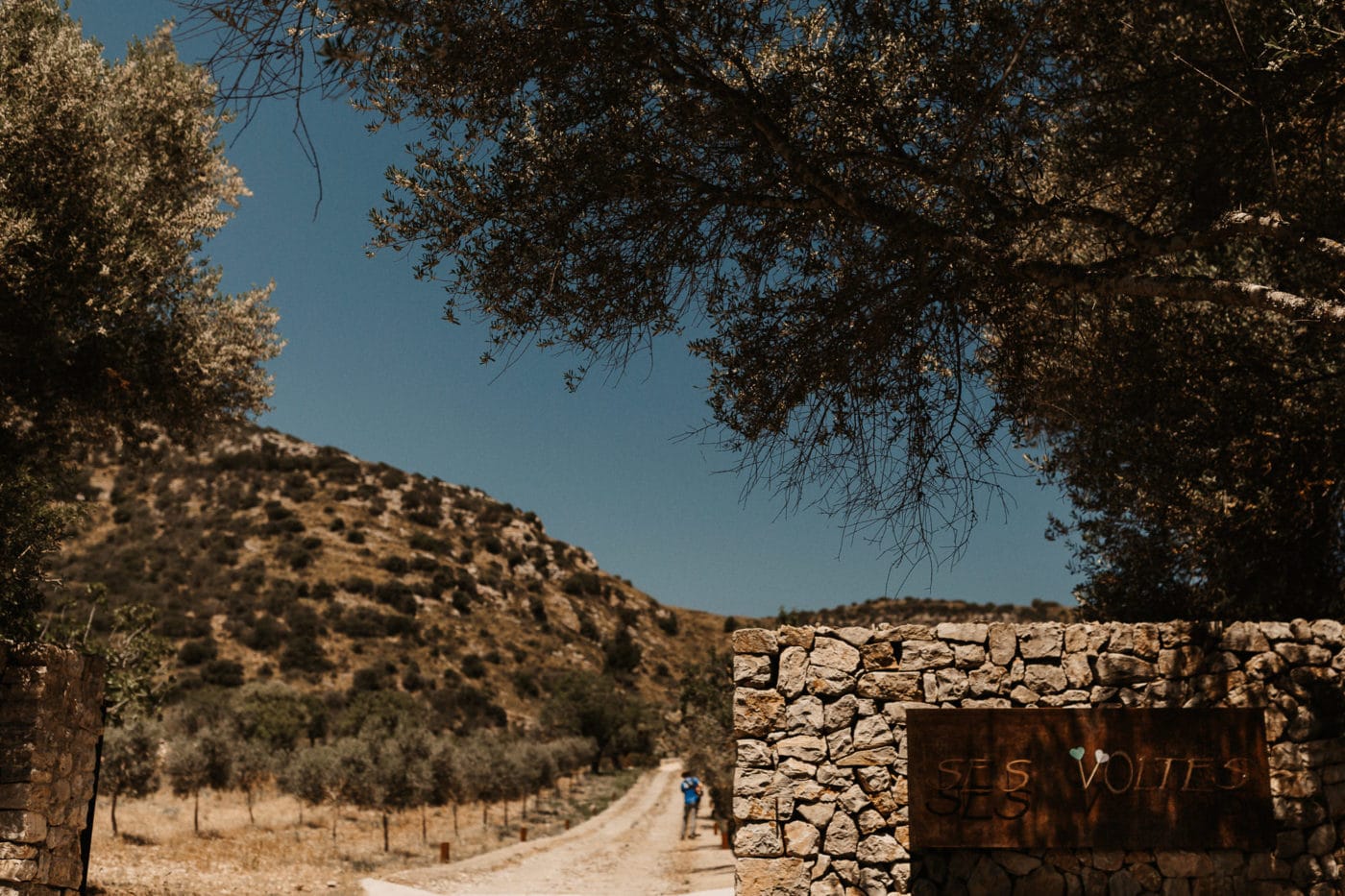 Entrance of the wedding venue Ses Voltes in Majorca